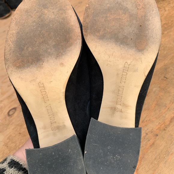 Ivanka Trump Peep Toe Suede Clogs - Picture 5 of 5